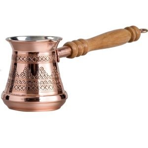 Cafetera tallada de cobre