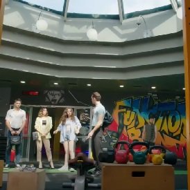 Desahogándose en el gimnasio